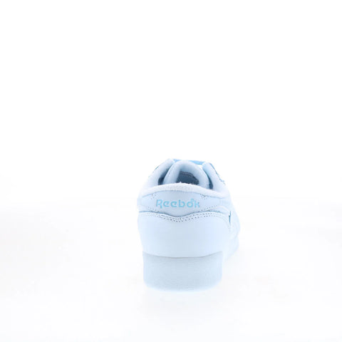 Reebok F/S LO Womens Blue Leather Lace Up Lifestyle Sneakers Shoes