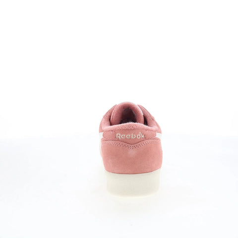 Reebok F/S LO Womens Pink Suede Lace Up Lifestyle Sneakers Shoes