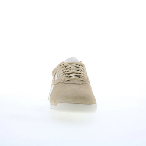 Reebok F/S LO Womens Beige Suede Lace Up Lifestyle Sneakers Shoes