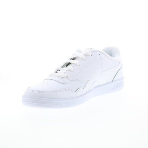 Reebok Club Memt Womens White Leather Lace Up Lifestyle Sneakers Shoes