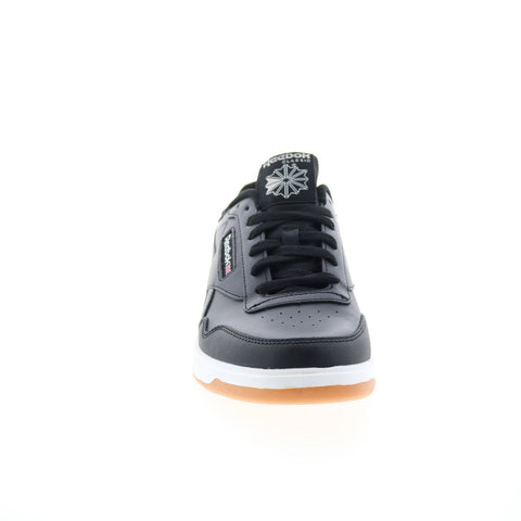 Reebok Club Memt Mens Black Leather Lace Up Lifestyle Sneakers Shoes
