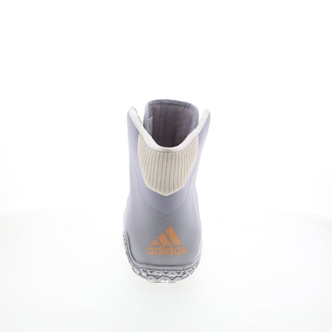 Adidas Mat Wizard 4 FU8168 Mens Gray Canvas Lace Up Athletic Wrestling Shoes