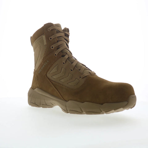 Merrell Fullbench Tactical Zip WP Composite Toe Mens Brown Tactical Boots