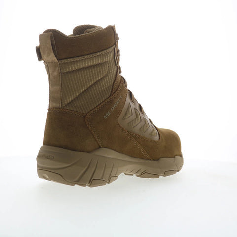 Merrell Fullbench Tactical Zip WP Composite Toe Mens Brown Tactical Boots