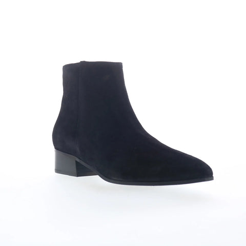 Aquatalia Fuoco L184101 Womens Black Suede Zipper Ankle & Booties Boots