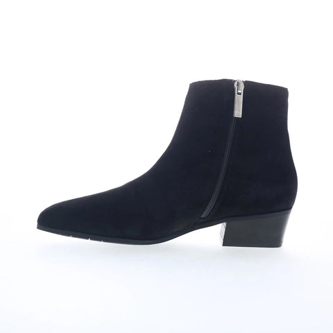 Aquatalia Fuoco L184101 Womens Black Suede Zipper Ankle & Booties Boots