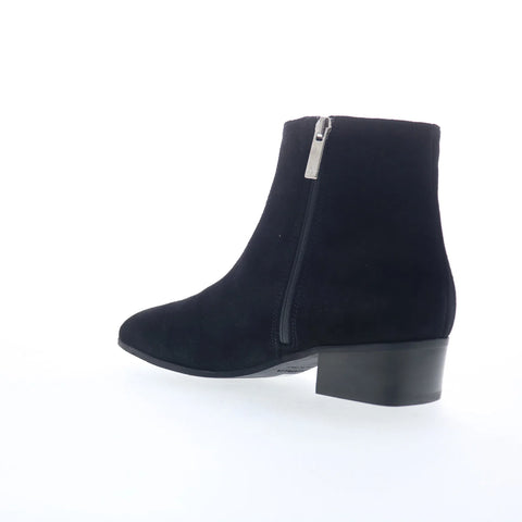 Aquatalia Fuoco L184101 Womens Black Suede Zipper Ankle & Booties Boots