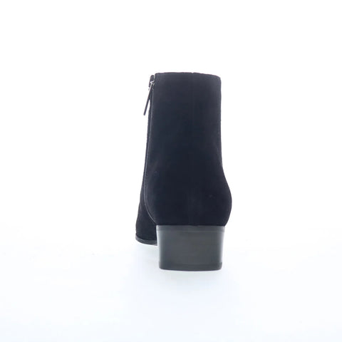 Aquatalia Fuoco L184101 Womens Black Suede Zipper Ankle & Booties Boots