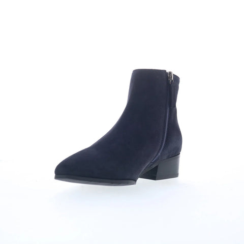 Aquatalia Fuoco L184173 Womens Blue Suede Slip On Ankle & Booties Boots