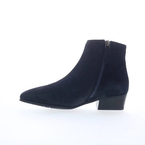 Aquatalia Fuoco L184173 Womens Blue Suede Slip On Ankle & Booties Boots