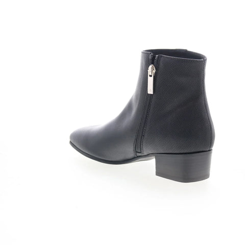 Aquatalia Fuoco L334501 Womens Black Leather Zipper Ankle & Booties Boots