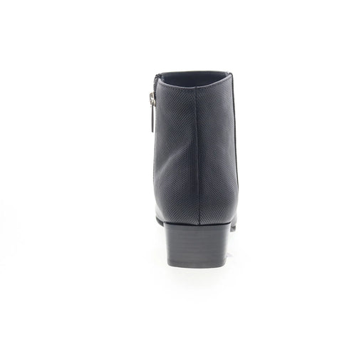 Aquatalia Fuoco L334501 Womens Black Leather Zipper Ankle & Booties Boots
