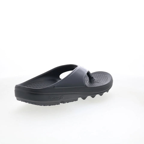 Spenco Fusion 2 Fade 20237 Mens Black Wide Synthetic Flip-Flops Sandals Shoes