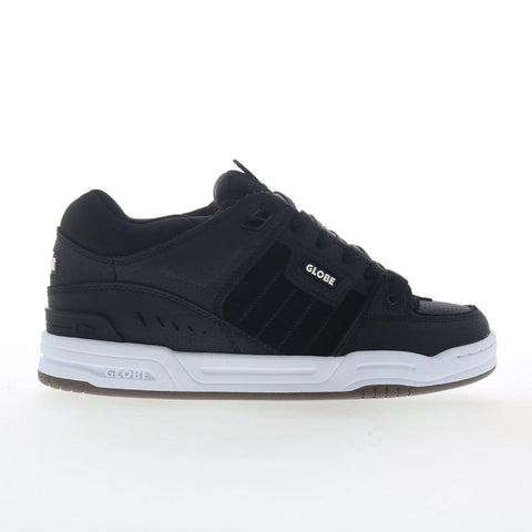 Globe Fusion GBFUS Mens Black Leather Skate Inspired Sneakers Shoes
