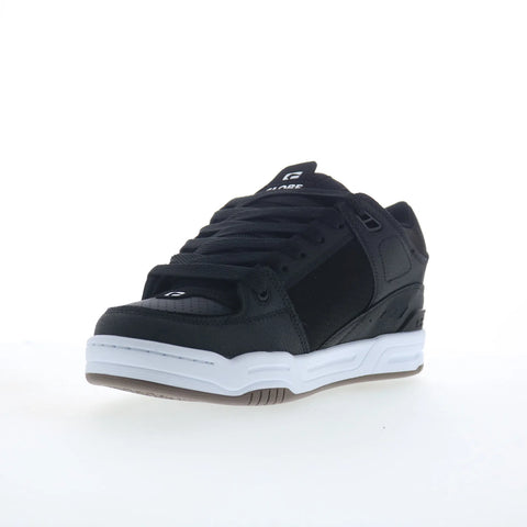 Globe Fusion GBFUS Mens Black Leather Skate Inspired Sneakers Shoes