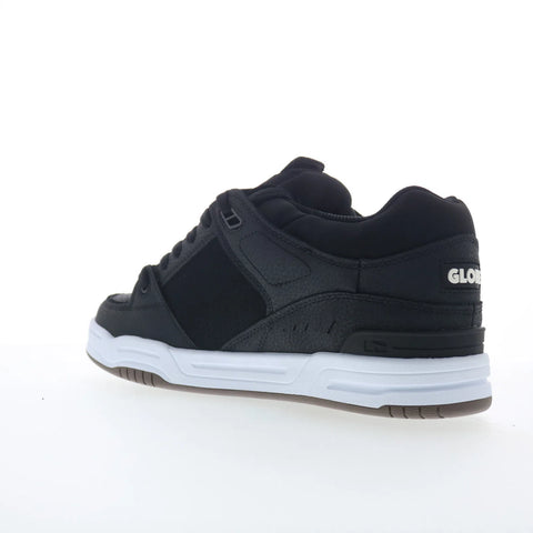 Globe Fusion GBFUS Mens Black Leather Skate Inspired Sneakers Shoes
