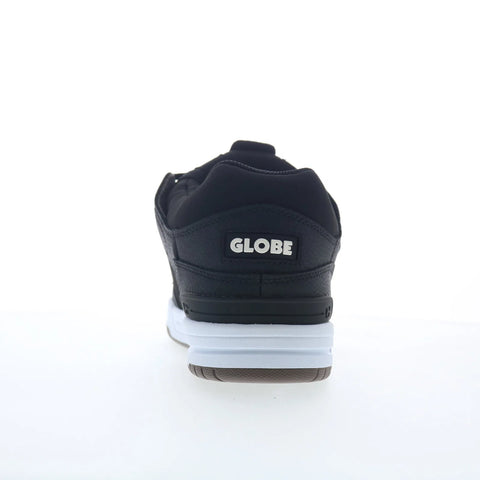 Globe Fusion GBFUS Mens Black Leather Skate Inspired Sneakers Shoes