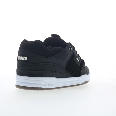 Globe Fusion GBFUS Mens Black Leather Skate Inspired Sneakers Shoes