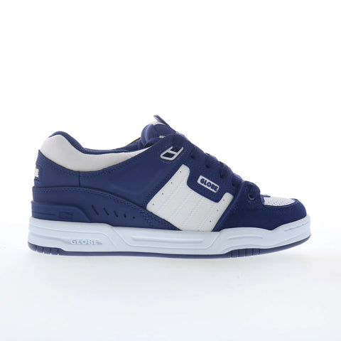 Globe Fusion GBFUS Mens Blue Leather Skate Inspired Sneakers Shoes