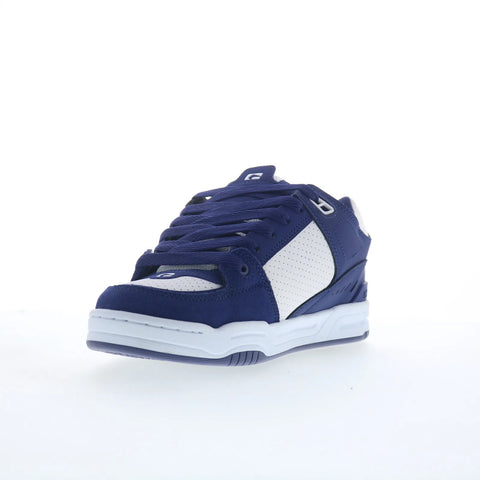 Globe Fusion GBFUS Mens Blue Leather Skate Inspired Sneakers Shoes
