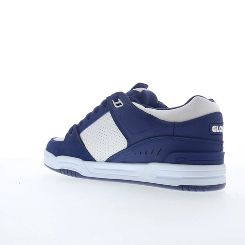 Globe Fusion GBFUS Mens Blue Leather Skate Inspired Sneakers Shoes