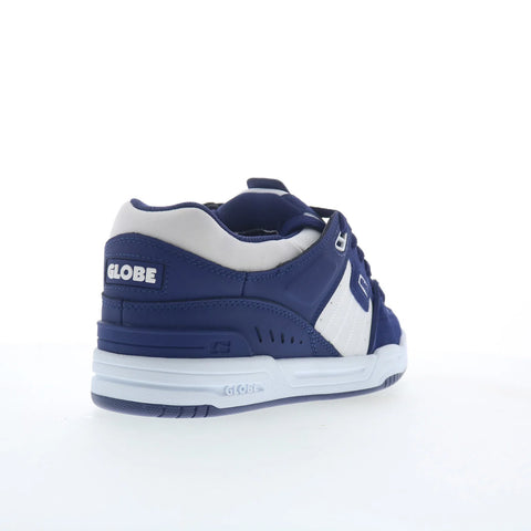 Globe Fusion GBFUS Mens Blue Leather Skate Inspired Sneakers Shoes