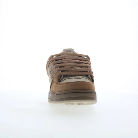 Globe Fusion GBFUS Mens Brown Leather Lace Up Skate Inspired Sneakers Shoes