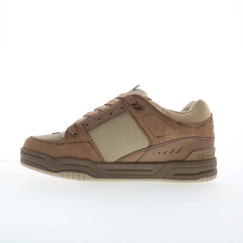 Globe Fusion GBFUS Mens Brown Leather Lace Up Skate Inspired Sneakers Shoes