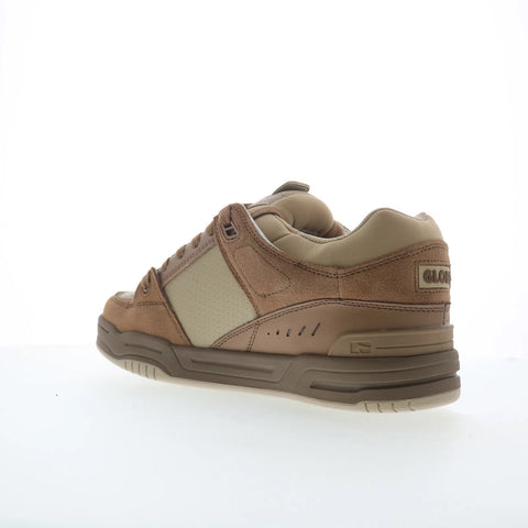 Globe Fusion GBFUS Mens Brown Leather Lace Up Skate Inspired Sneakers Shoes