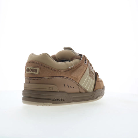 Globe Fusion GBFUS Mens Brown Leather Lace Up Skate Inspired Sneakers Shoes