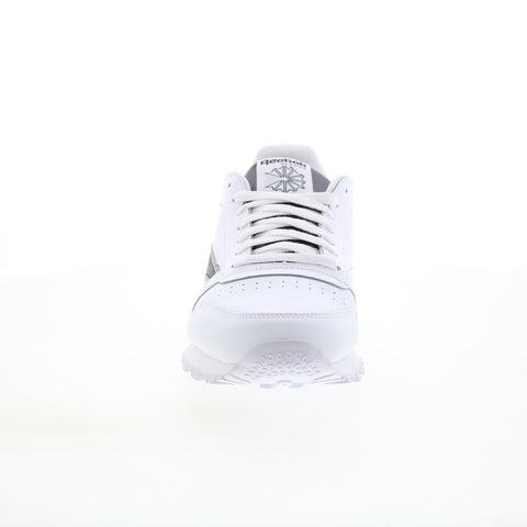Reebok Classic Leather Mens White Leather Lifestyle Sneakers Shoes