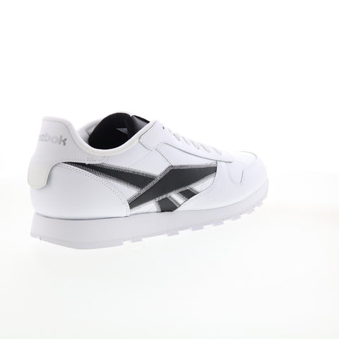 Reebok Classic Leather Mens White Leather Lifestyle Sneakers Shoes