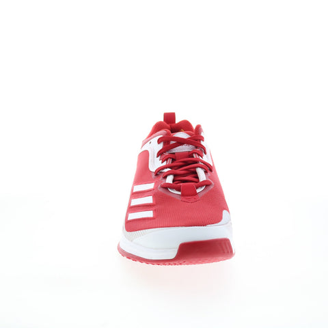 Adidas Icon 6 Turf FV9373 Mens Red Mesh Lace Up Athletic Baseball Shoes