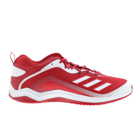 Adidas Icon 6 Turf FV9373 Mens Red Mesh Lace Up Athletic Baseball Shoes