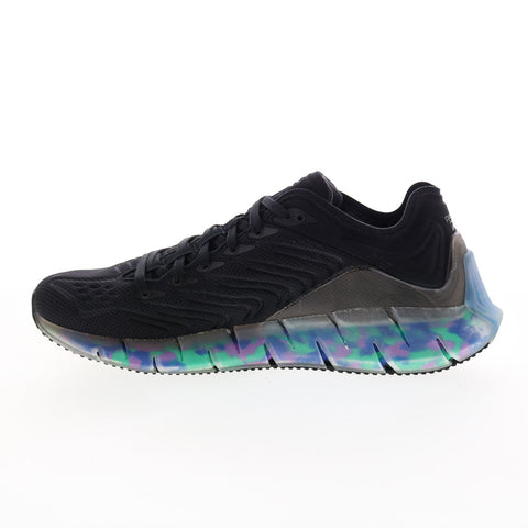 Reebok Zig Kinetica Mens Black Canvas Athletic Running Shoes