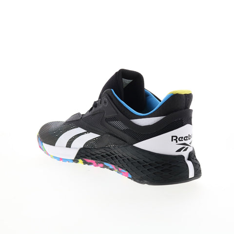 Reebok Nano X FW8127 Mens Black Nylon Lace Up Athletic Cross Training Shoes