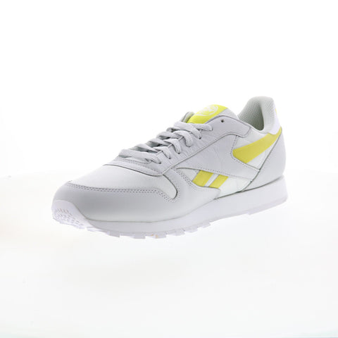 Reebok Classic Leather Mens Gray Nylon Lifestyle Sneakers Shoes