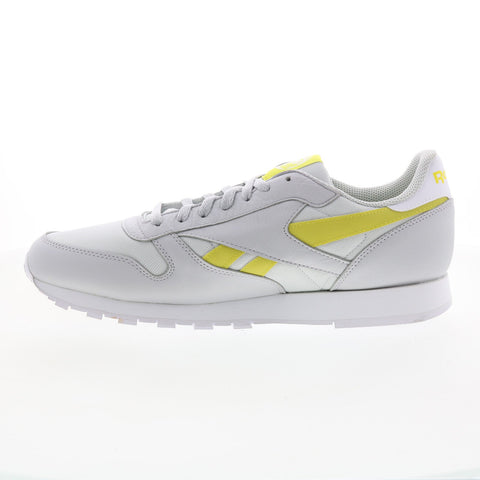 Reebok Classic Leather Mens Gray Nylon Lifestyle Sneakers Shoes