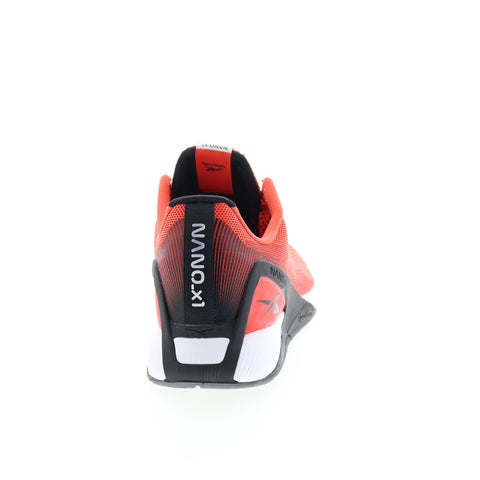 Reebok Nano X1 FX3244 Mens Red Canvas Lace Up Athletic Cross Training Shoes