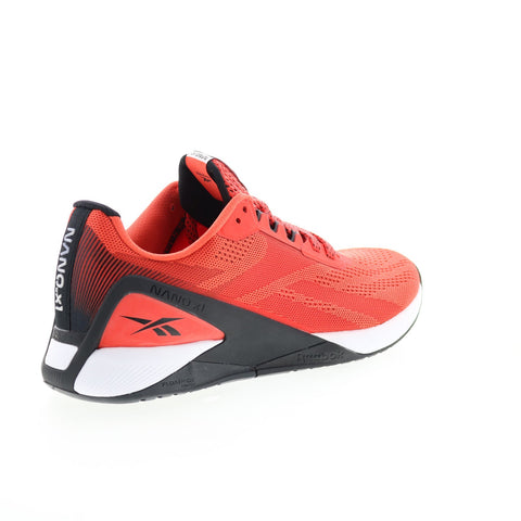 Reebok Nano X1 FX3244 Mens Red Canvas Lace Up Athletic Cross Training Shoes