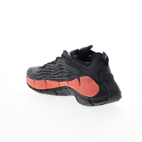 Reebok Zig Kinetica II Mens Black Canvas Athletic Running Shoes