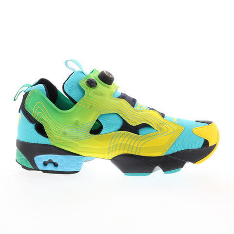 Reebok Instapump Fury Mens Blue Mesh Lifestyle Sneakers Shoes