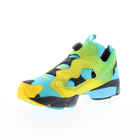 Reebok Instapump Fury Mens Blue Mesh Lifestyle Sneakers Shoes