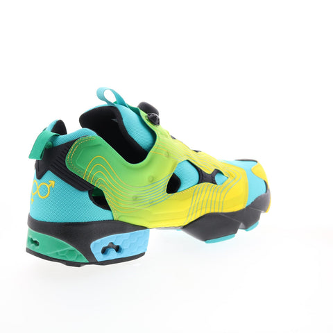 Reebok Instapump Fury Mens Blue Mesh Lifestyle Sneakers Shoes