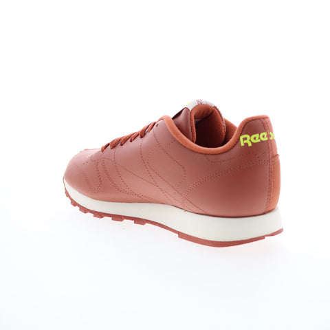 Reebok Classic Leather FY7546 Mens Orange Mesh Lifestyle Sneakers Shoes