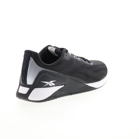 Reebok Nano X1 Womens Black Canvas Lace Up Athletic Cross Training Shoes