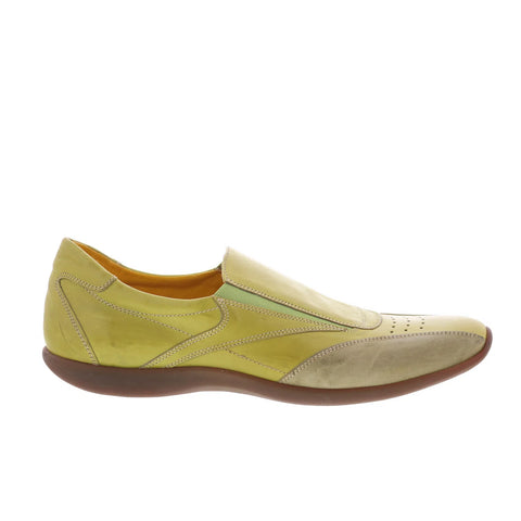 Giano Mefisto G202 Mens Green Leather Loafers & Slip Ons Casual Shoes