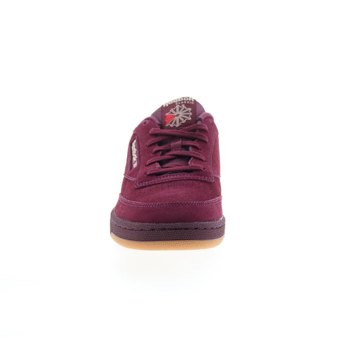 Reebok Club C 85 G57635 Mens Burgundy Suede Lifestyle Sneakers Shoes
