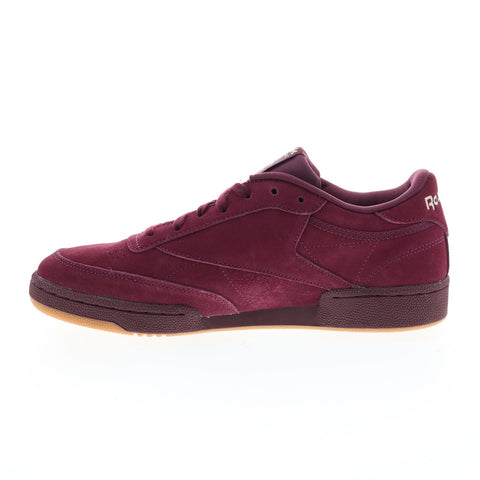Reebok Club C 85 G57635 Mens Burgundy Suede Lifestyle Sneakers Shoes