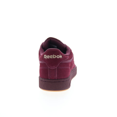 Reebok Club C 85 G57635 Mens Burgundy Suede Lifestyle Sneakers Shoes